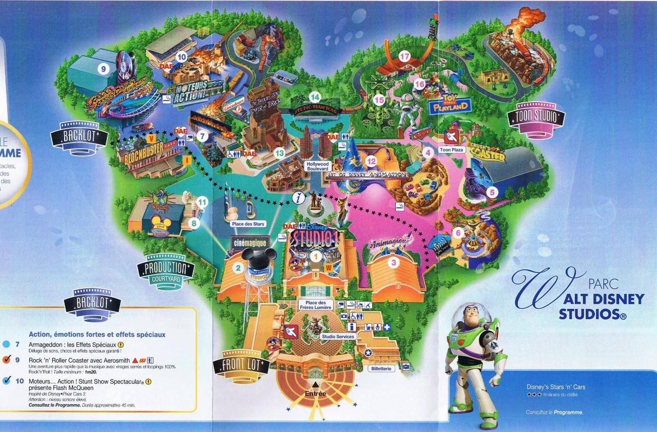 Walt Disney Studios Park Map 2022